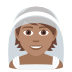 👰🏽 person with veil: medium skin tone display on JoyPixels